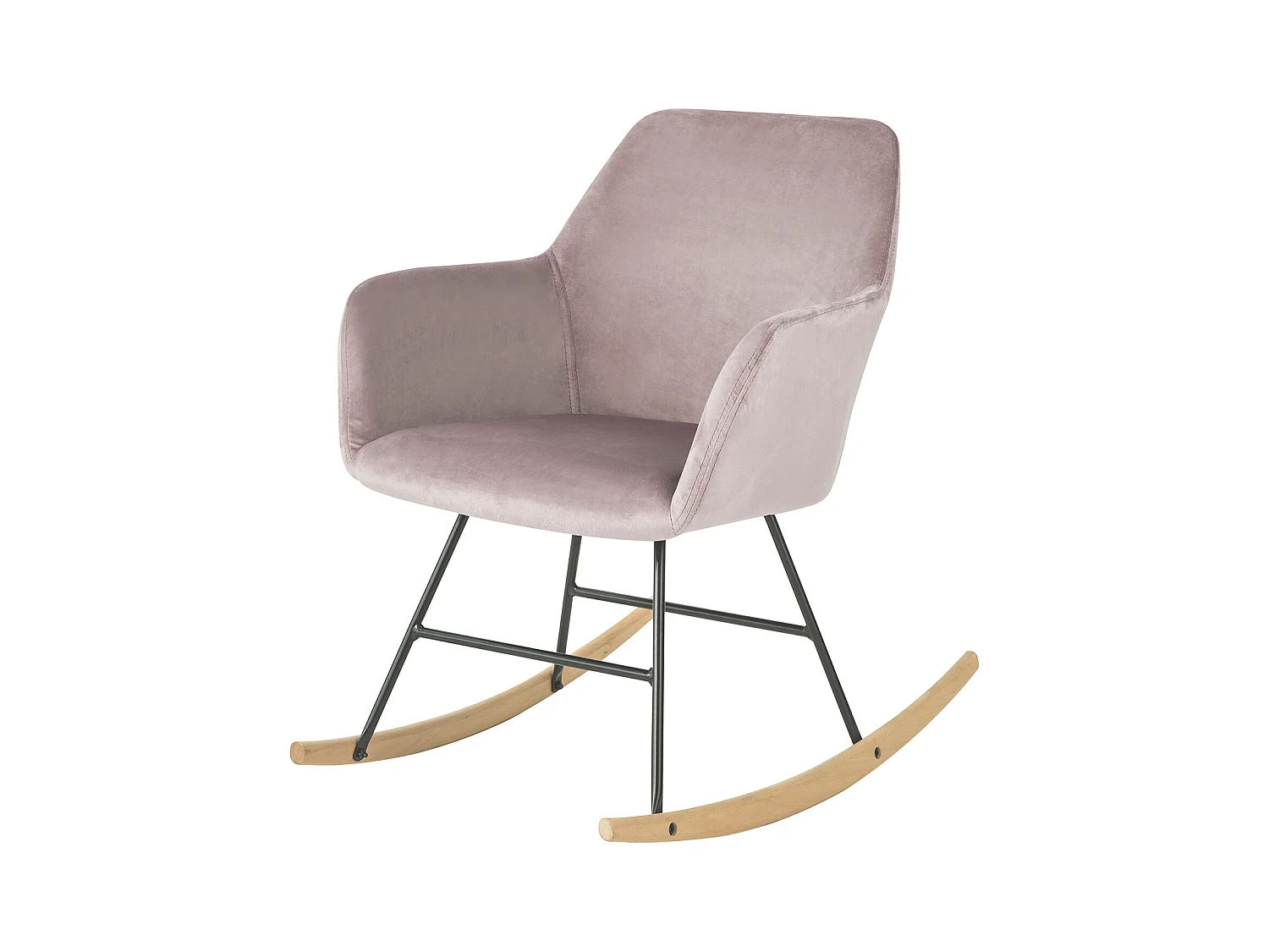 Chaise à Bascule avec Accoudoirs Fauteuil de Relaxation Pieds Confortable Haute qualité Élégant (Rose),SoBuyFST68-P
