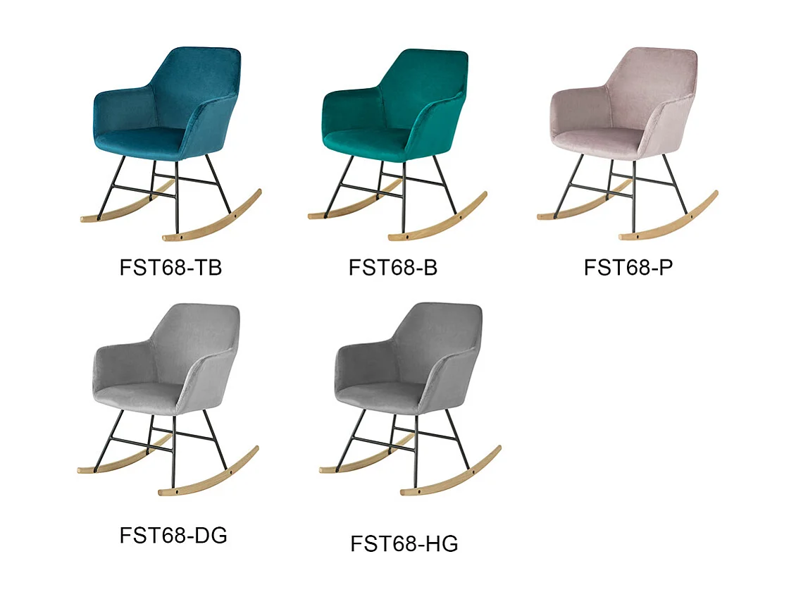 Chaise à Bascule avec Accoudoirs Fauteuil de Relaxation Pieds Confortable Haute qualité Élégant (Rose),SoBuyFST68-P