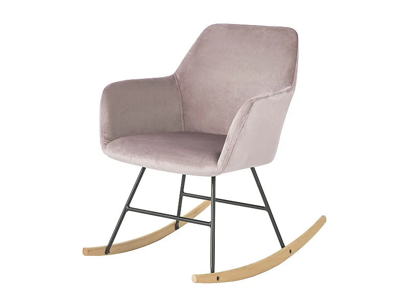 Chaise à Bascule avec Accoudoirs Fauteuil de Relaxation Pieds Confortable Haute qualité Élégant (Rose),SoBuyFST68-P