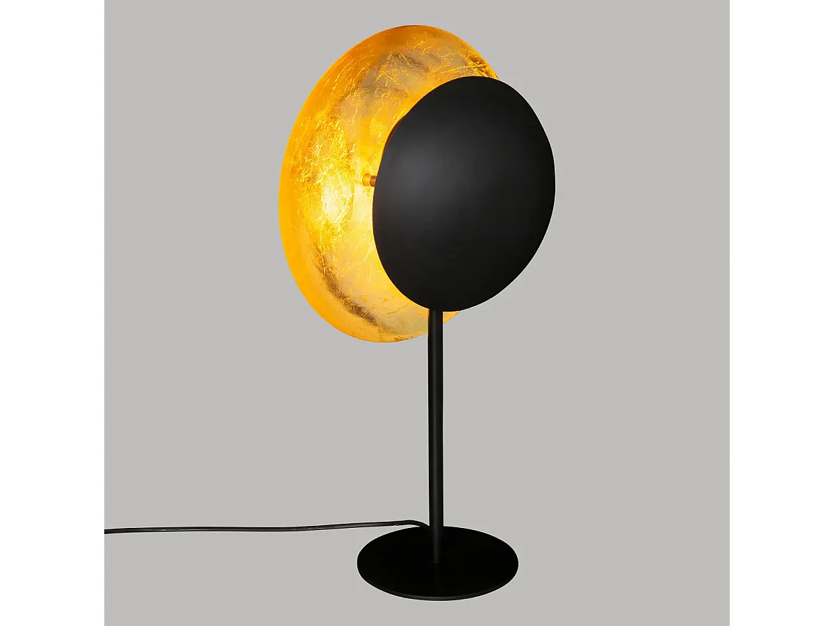 Lampe à poser, lampadaire droit en métal noir - L. 33 x P. 23 x H. 57 cm