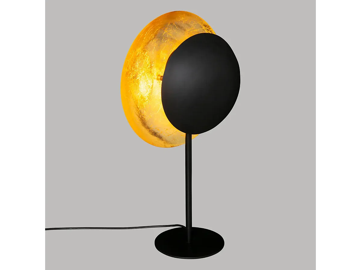 Lampe à poser, lampadaire droit en métal noir - L. 33 x P. 23 x H. 57 cm