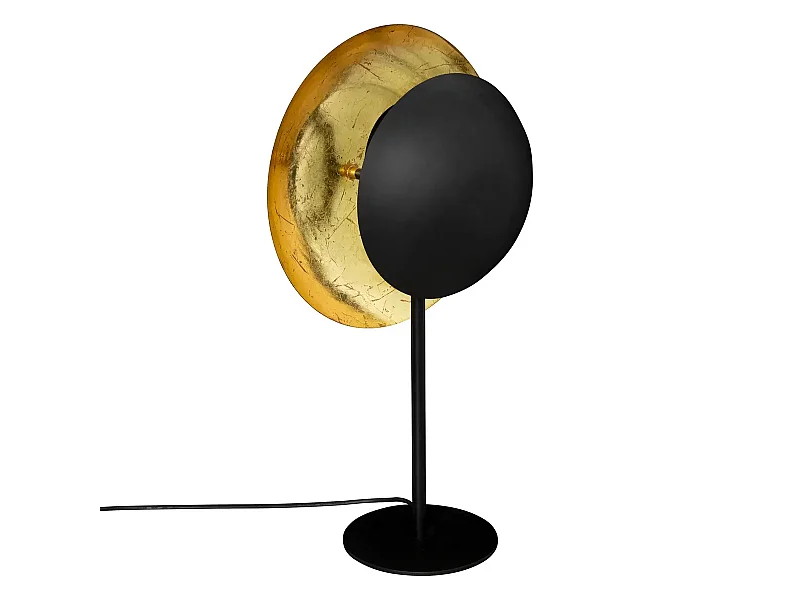Lampe à poser, lampadaire droit en métal noir - L. 33 x P. 23 x H. 57 cm