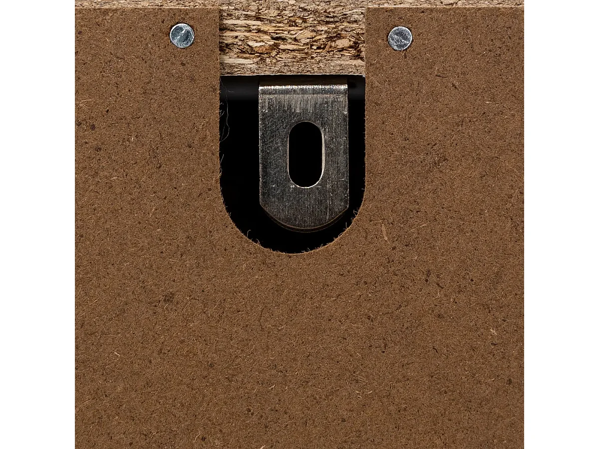 Meuble à chaussures, range chaussures en panneaux de particules/métal coloris naturel