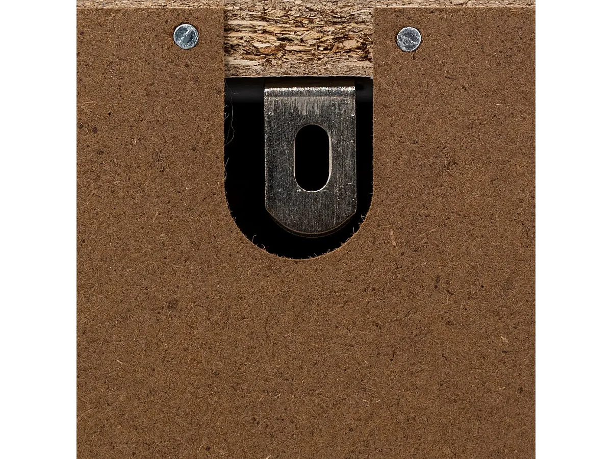 Meuble à chaussures, range chaussures en panneaux de particules/métal coloris naturel