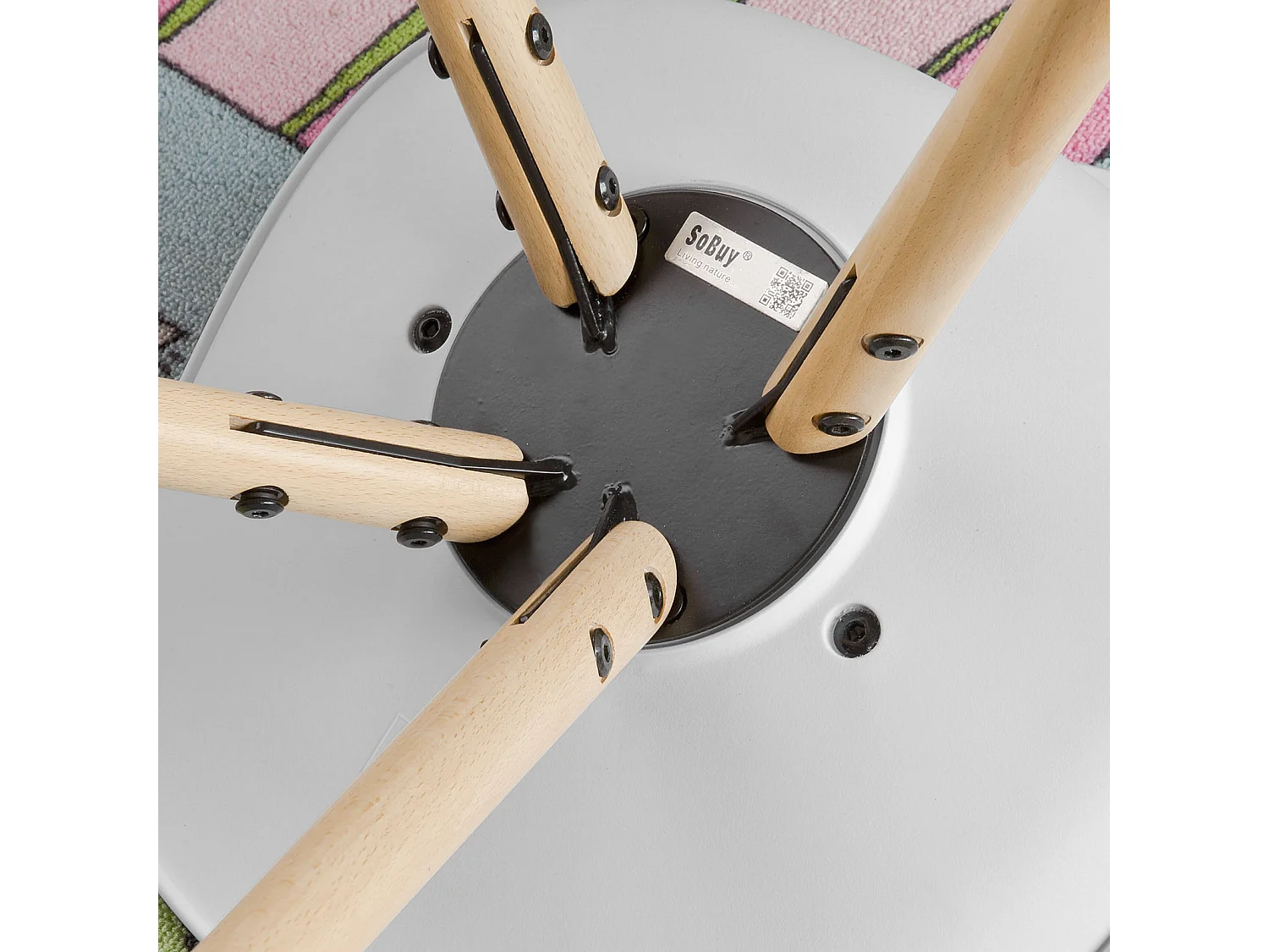 Fauteuil Enfant Chaise Confortable en Bouleau pour enfant avec assise rembourrée haute qualité- Blanc FST46-W SoBuy