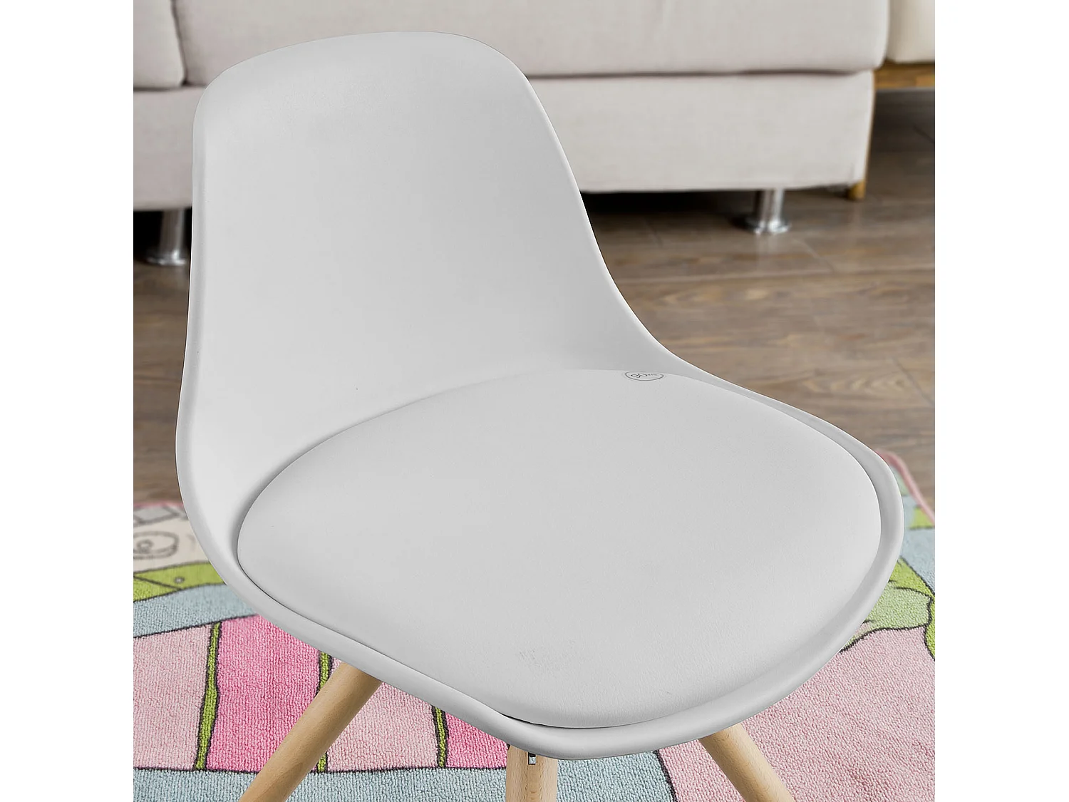 Fauteuil Enfant Chaise Confortable en Bouleau pour enfant avec assise rembourrée haute qualité- Blanc FST46-W SoBuy