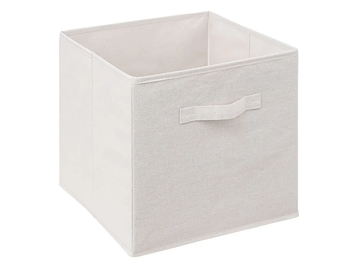 Etagère avec 3 tiroirs en polyester et bambou coloris lin/naturel