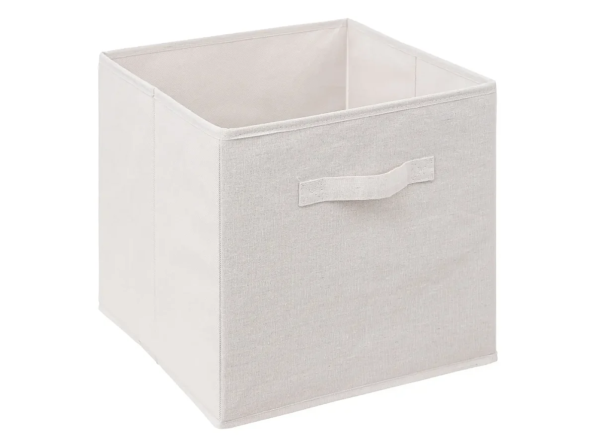 Etagère avec 3 tiroirs en polyester et bambou coloris lin/naturel