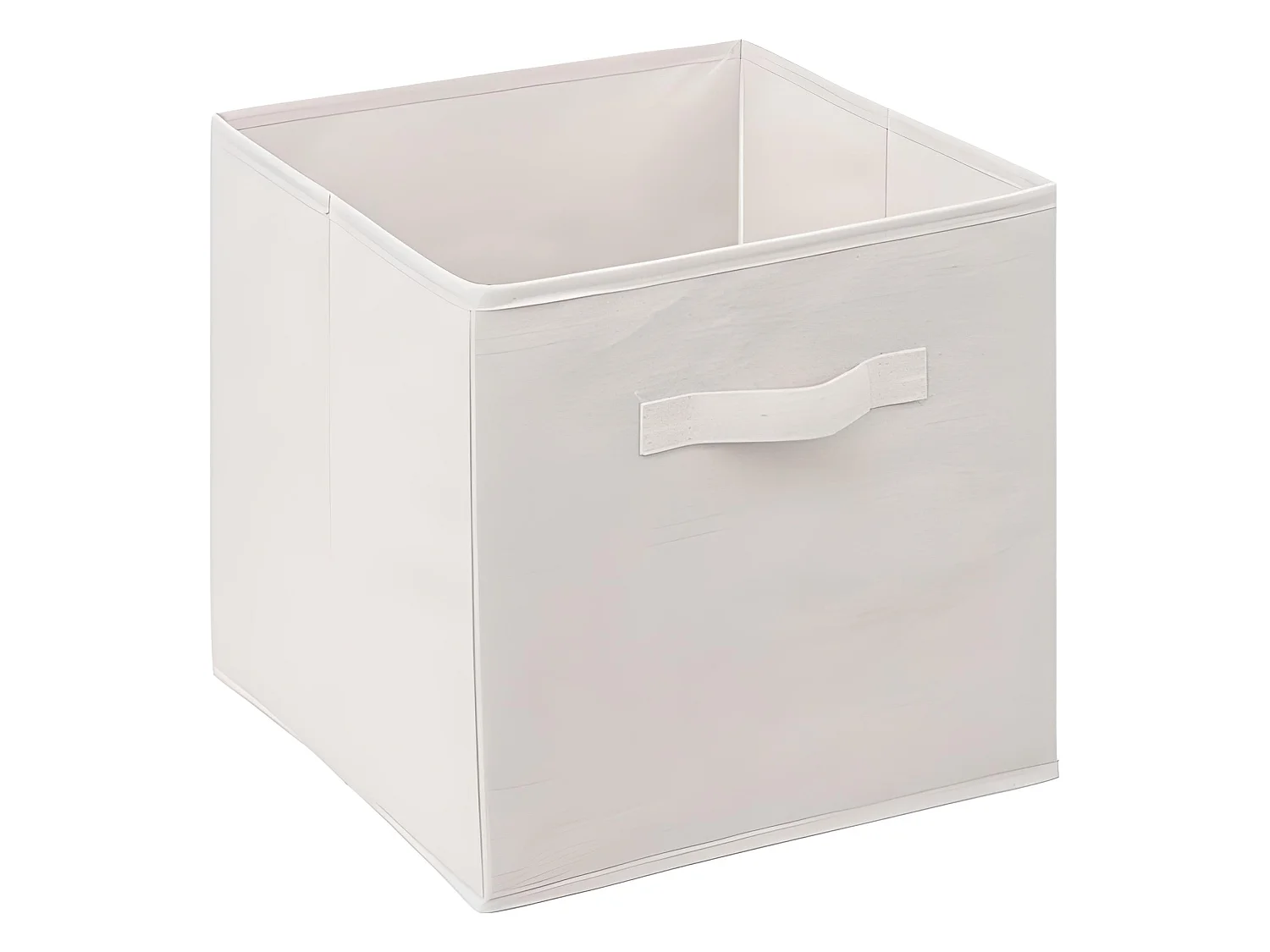 Etagère double avec 6 tiroirs en polyester/coton et bambou coloris lin/naturel