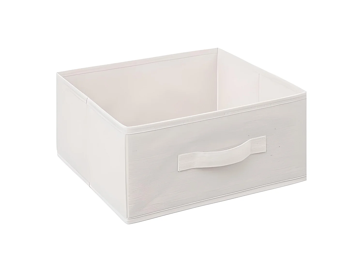Etagère double avec 6 tiroirs en polyester/coton et bambou coloris lin/naturel
