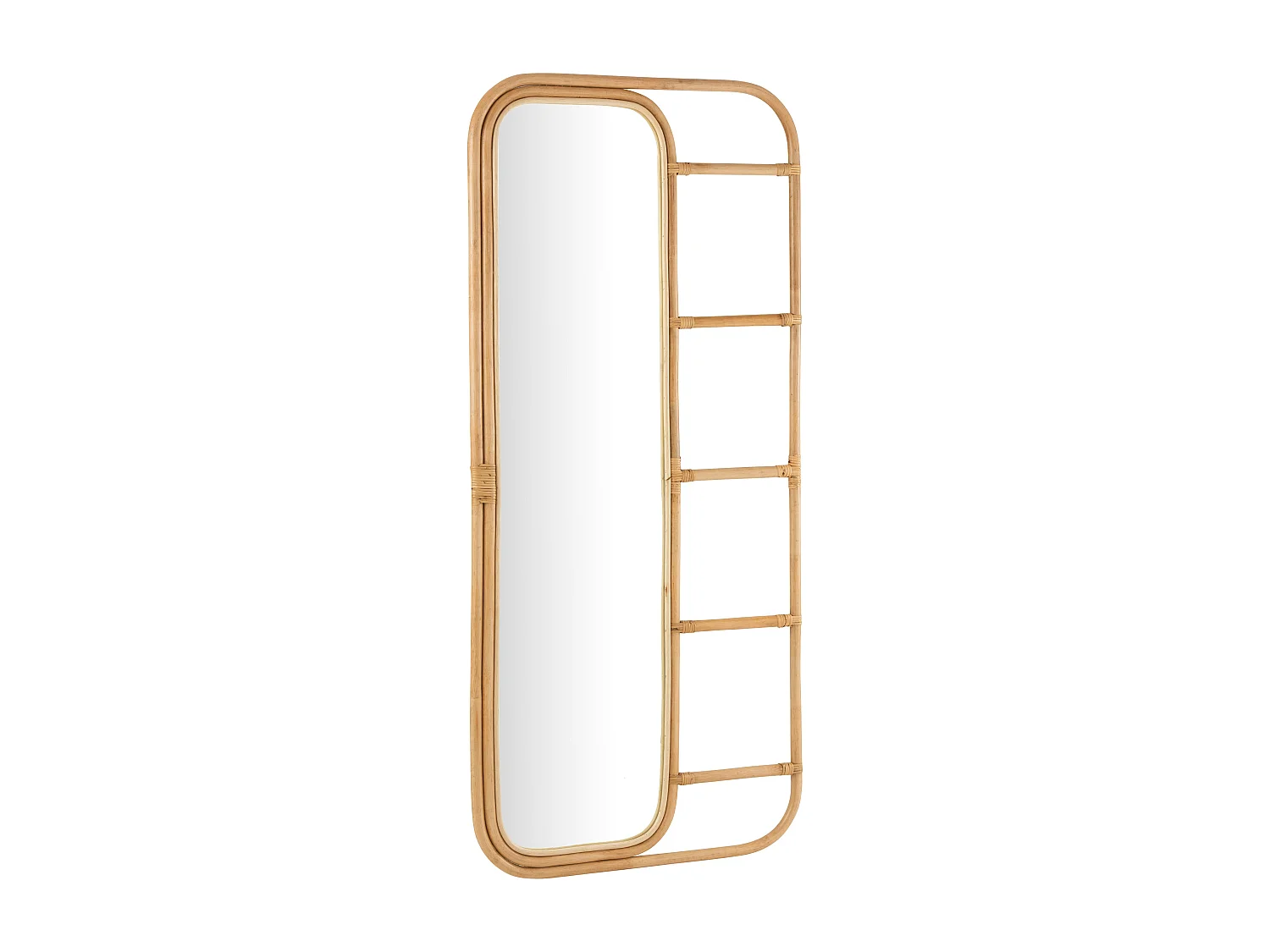 Spiegel met schaal in natuurlijk rotan Caella L 180 cm