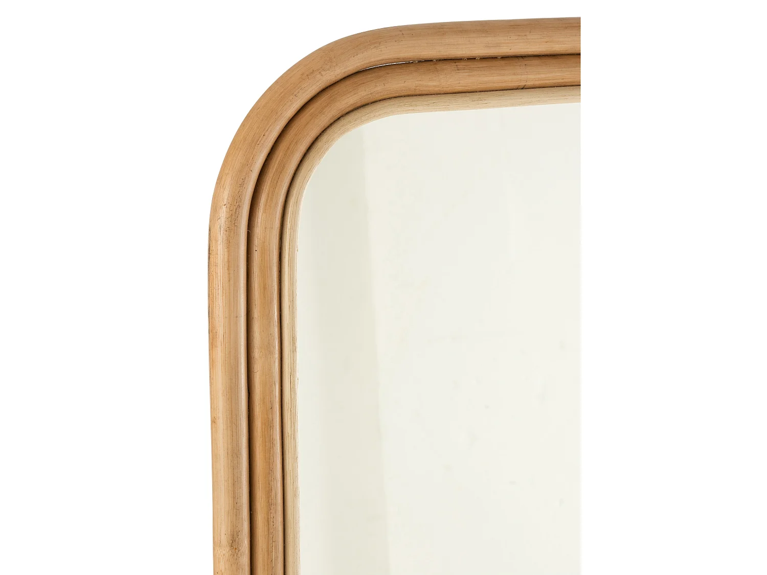 Miroir Échelle Déco en Rotin "Ellen" 180cm Naturel