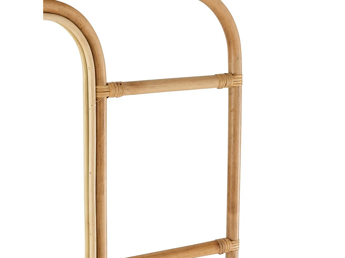 Miroir Échelle Déco en Rotin "Ellen" 180cm Naturel