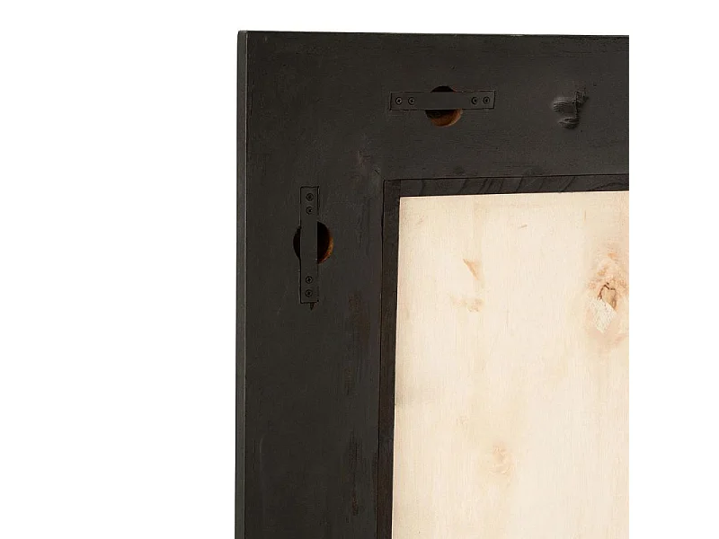 Miroir Mural en Rotin "Molly" 80cm Naturel & Noir