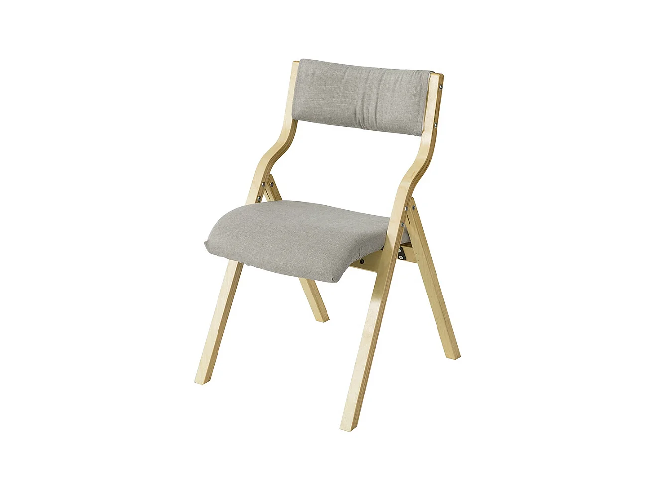 Chaise pliante en bois avec assise rembourrée, Chaise pliable pour Cuisine, Bureau FST40-HG SoBuy