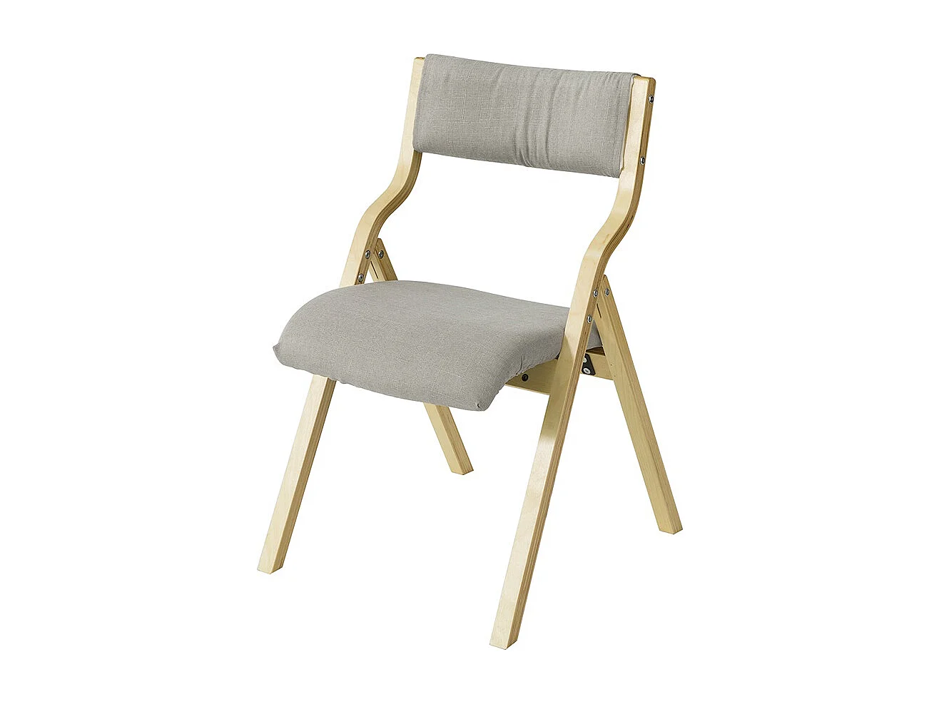 Chaise pliante en bois avec assise rembourrée, Chaise pliable pour Cuisine, Bureau FST40-HG SoBuy