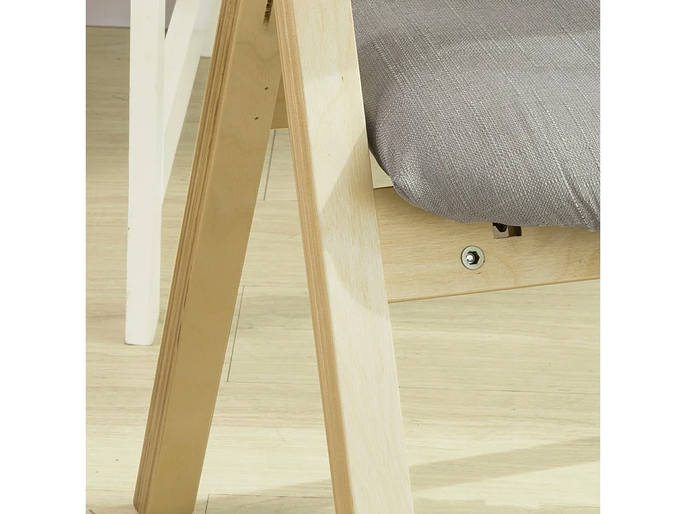 Chaise pliante en bois avec assise rembourrée, Chaise pliable pour Cuisine, Bureau FST40-HG SoBuy