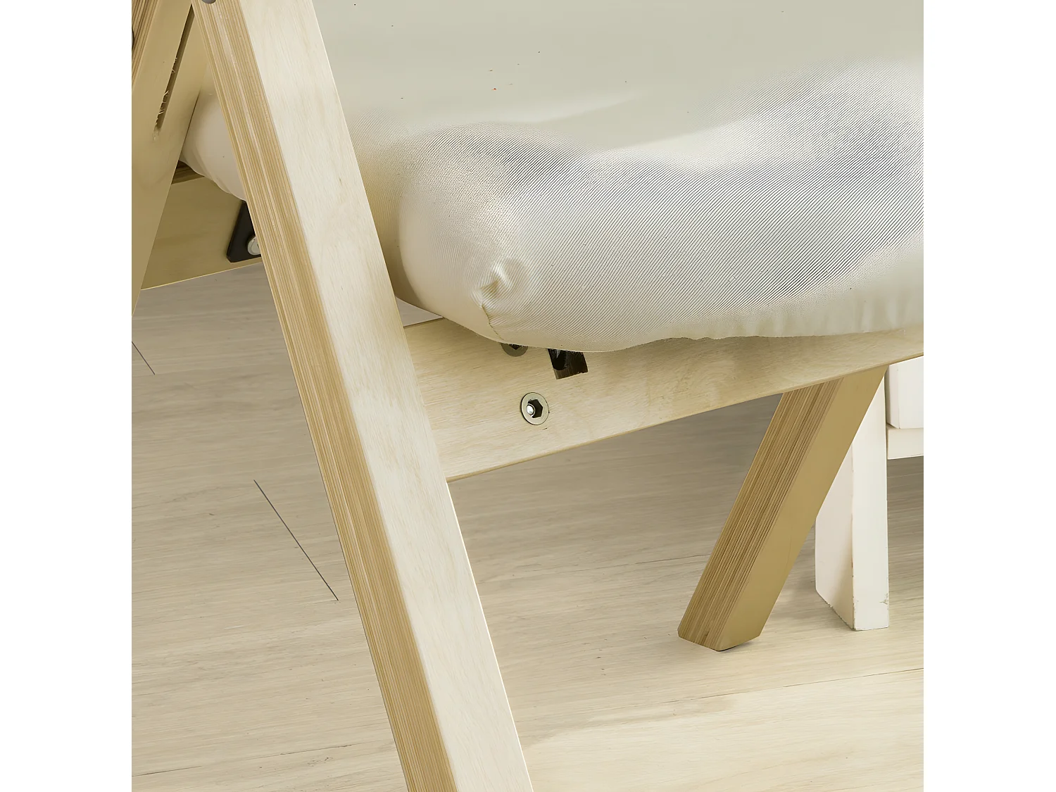 Chaise pliante en bois avec assise rembourrée, Chaise pliable pour Cuisine, Bureau FST40-W SoBuy