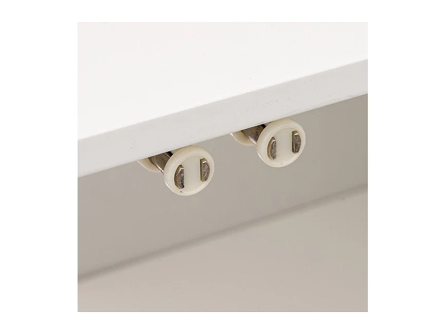 Meuble bas sous lavabo pour salle de bain en MDF coloris blanc / naturel