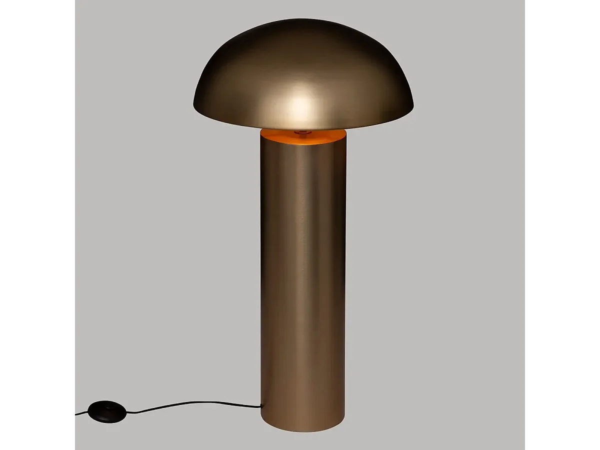 Lampe à poser, lampadaire en métal doré - Diamètre 50 x Hauteur 97 cm
