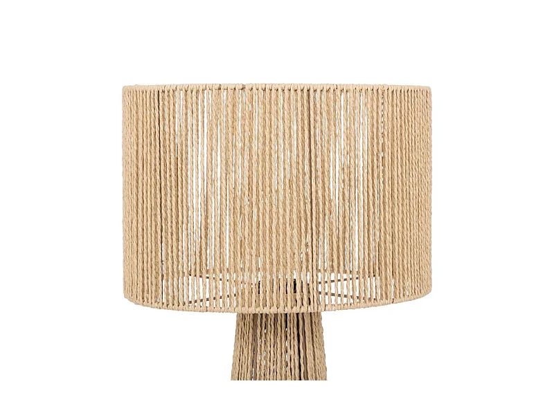 Lampe à poser, lampadaire droit en papier/métal coloris naturel - D. 38 x H. 97 cm