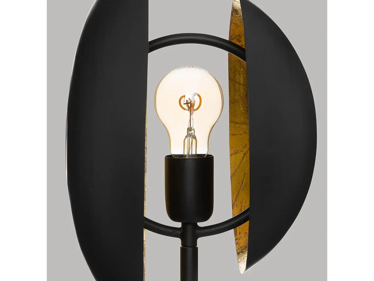 Lampe à poser, lampadaire droit en métal noir - L. 33 x P. 23 x H. 144 cm
