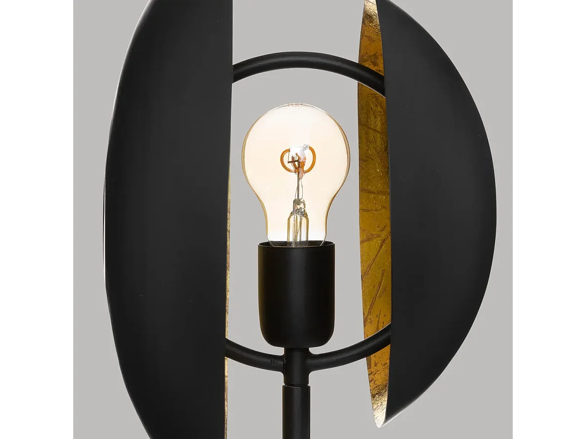 Lampe à poser, lampadaire droit en métal noir - L. 33 x P. 23 x H. 144 cm