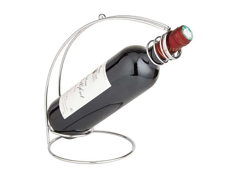 Porte-bouteille verseur chromé