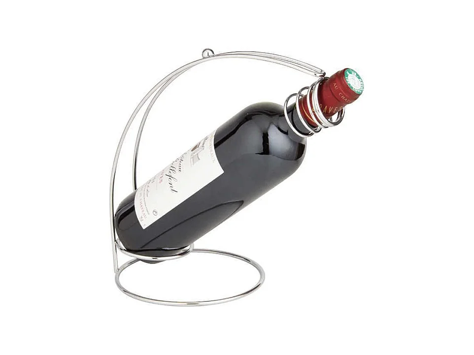 Porte-bouteille verseur chromé