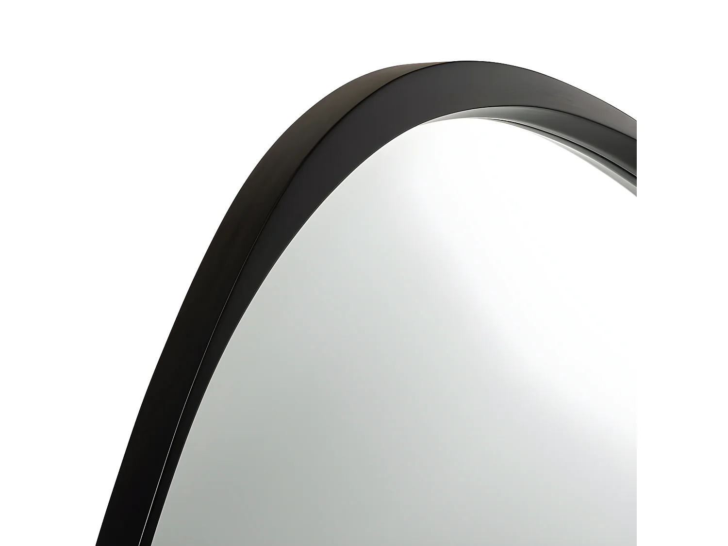 Miroir Mural en Verre Design "Giles" 99cm Noir