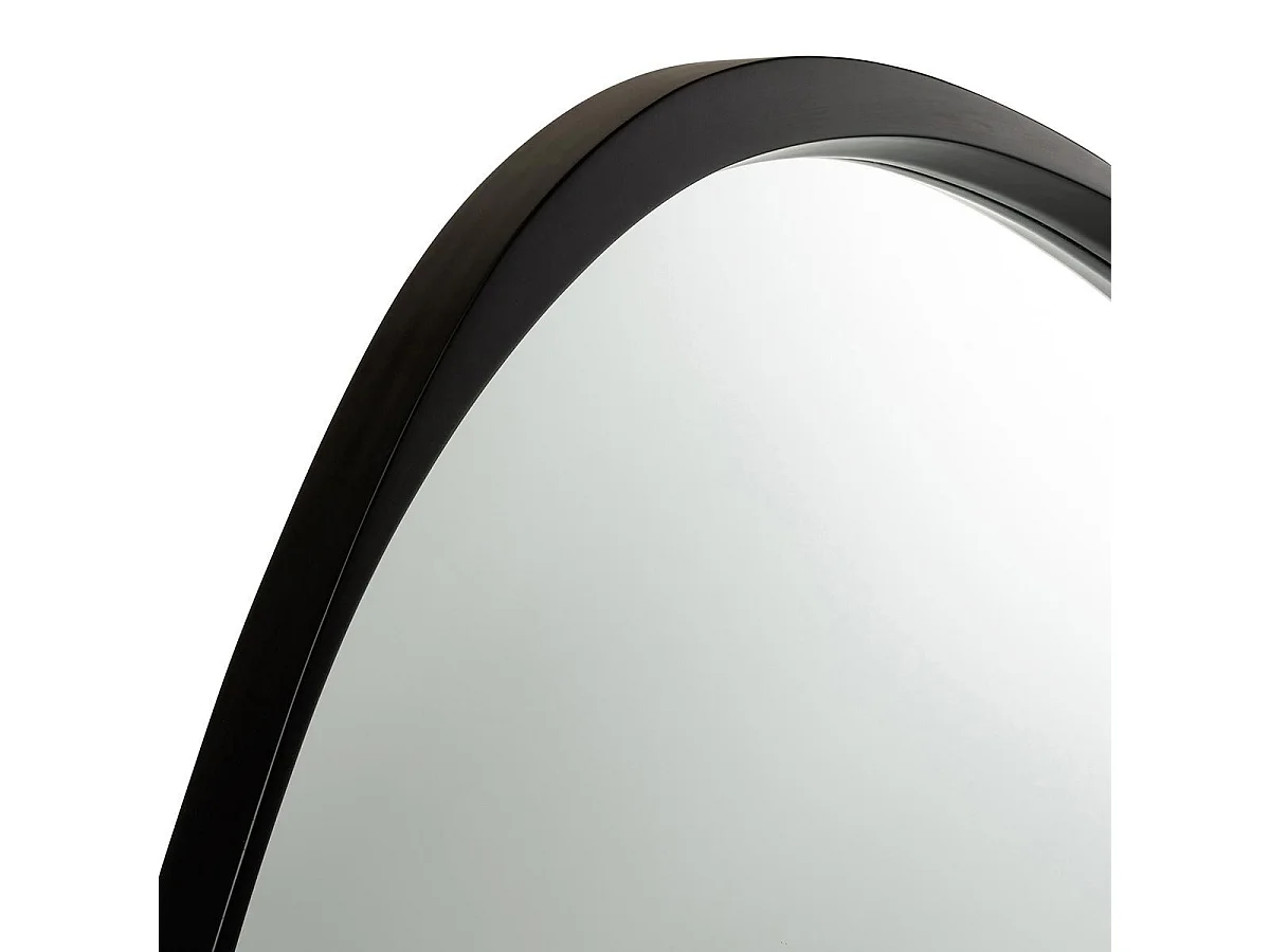 Miroir Mural en Verre Design "Giles" 99cm Noir