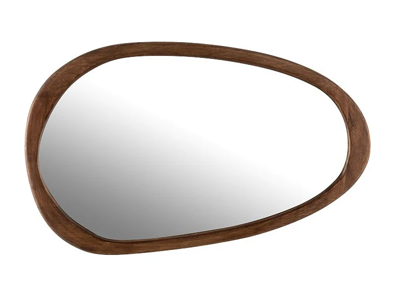 Miroir Mural en Bois "Irrégulier" 83cm Marron