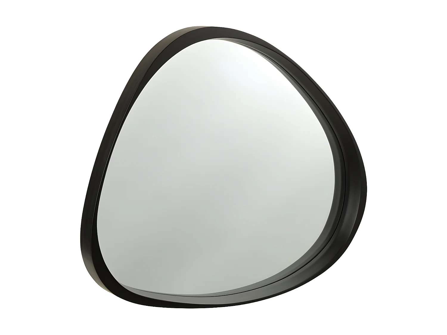 Miroir Mural en Verre Design "Giles" 77cm Noir