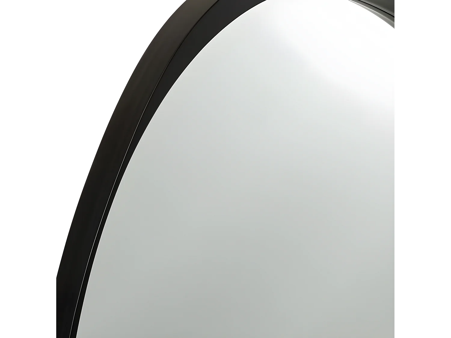 Miroir Mural en Verre Design "Giles" 77cm Noir