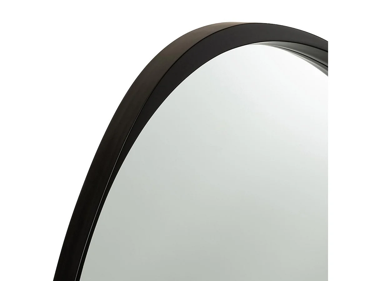 Miroir Mural en Verre Design "Giles" 77cm Noir