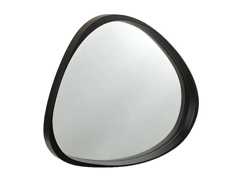 Miroir Mural en Verre Design "Giles" 77cm Noir
