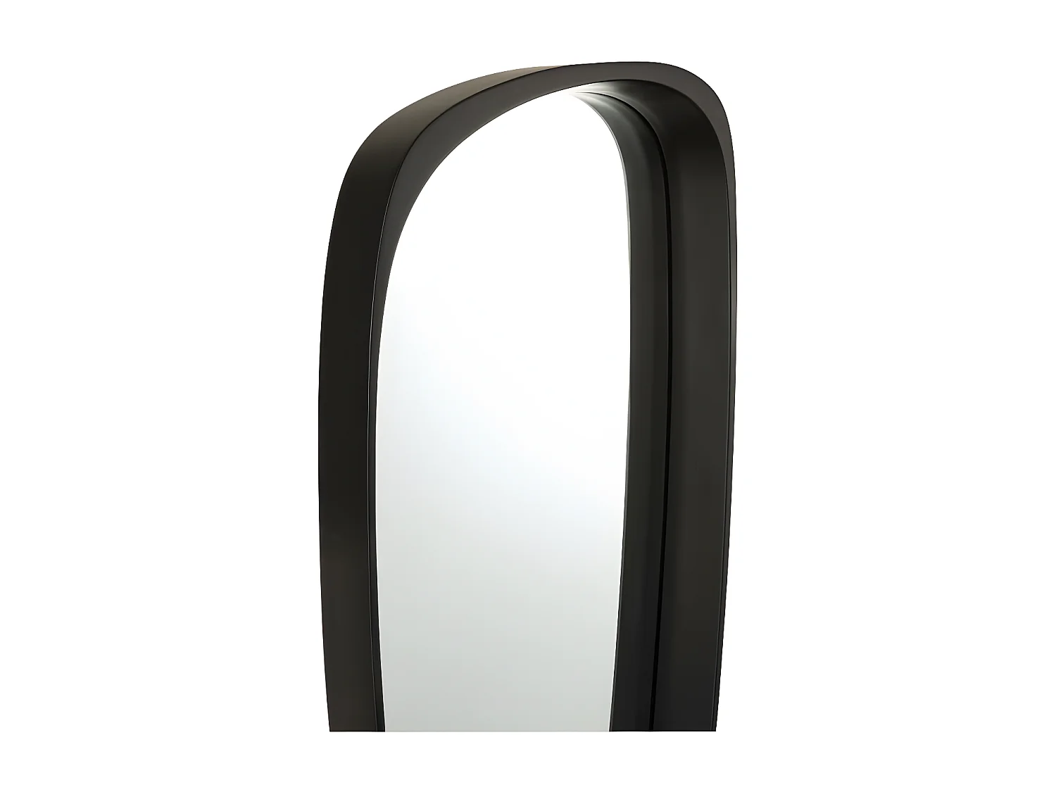 Miroir Mural en Verre Design "Giles" 89cm Noir