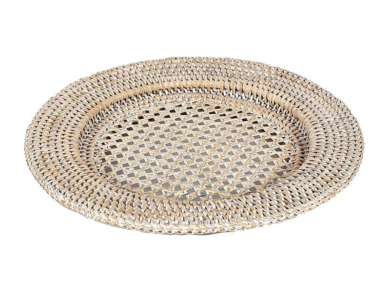 Dessous d'assiette en rotin et cannage