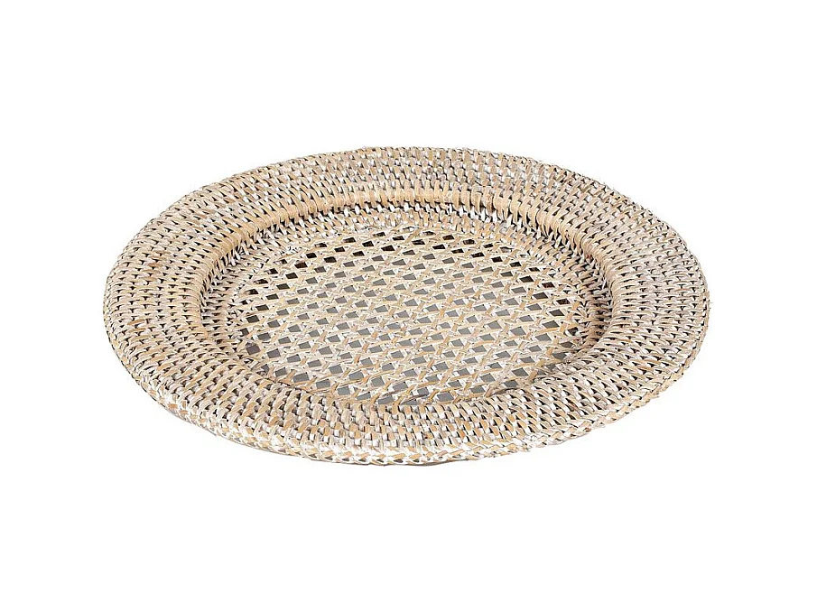 Dessous d'assiette en rotin et cannage