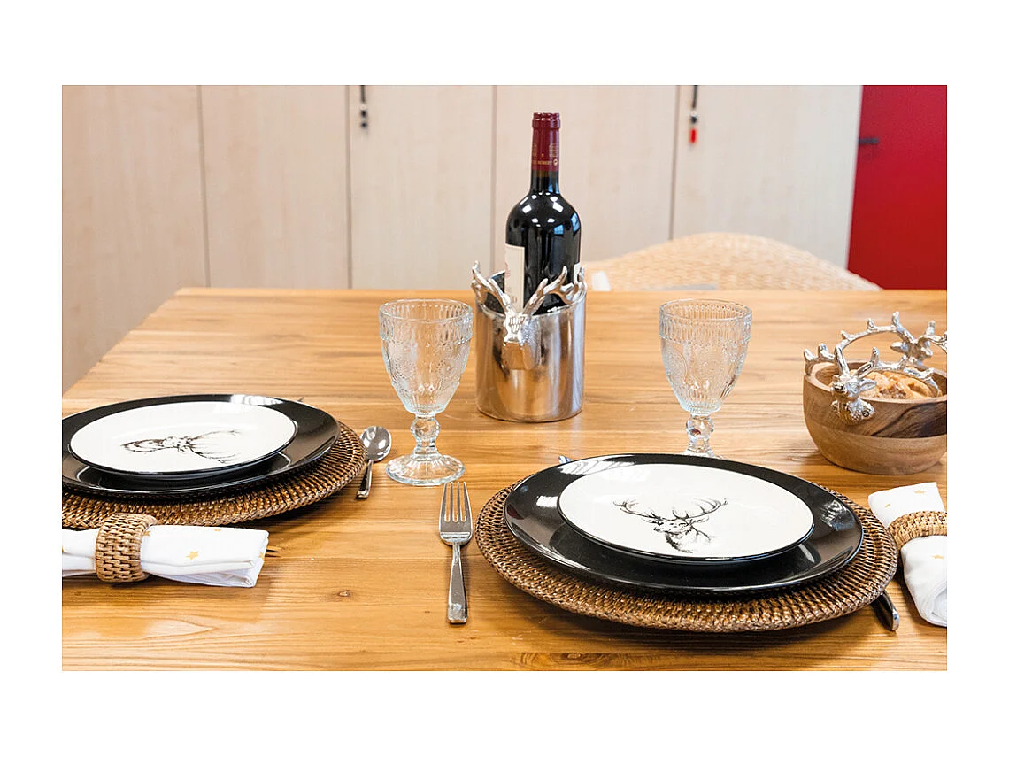 Dessous d'assiette en rotin et cannage