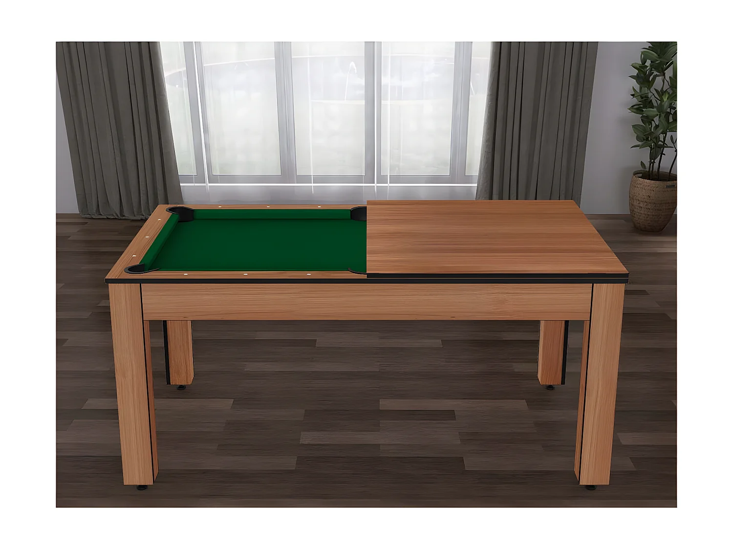 Billard convertible table 6 personnes Texas + pack accessoires Confort