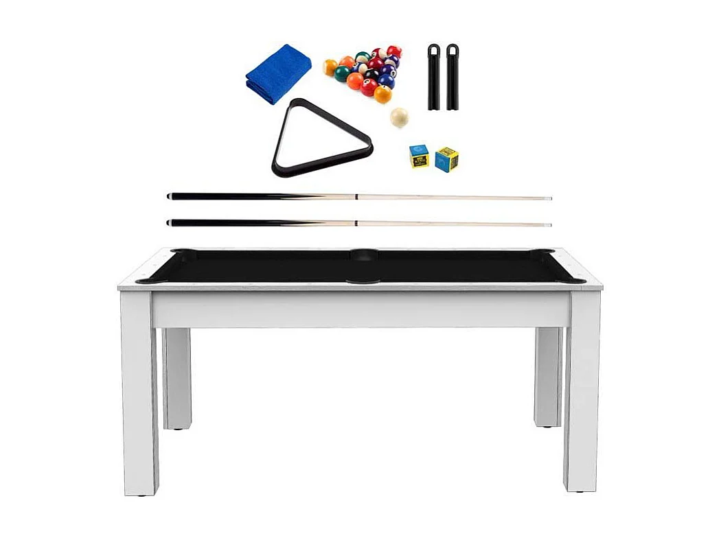 Billard convertible table 6 personnes Texas + pack accessoires Confort