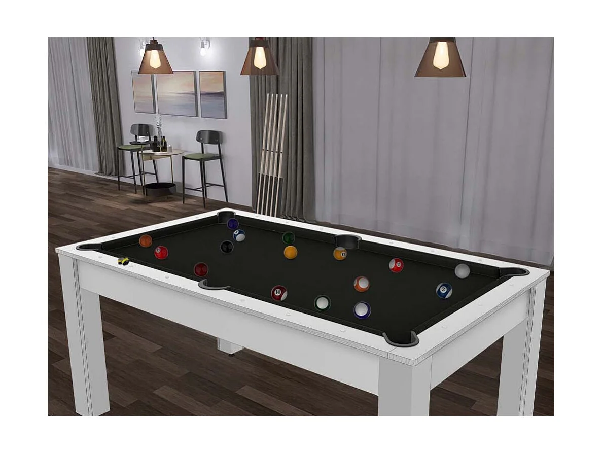 Billard convertible table 6 personnes Texas + pack accessoires Confort