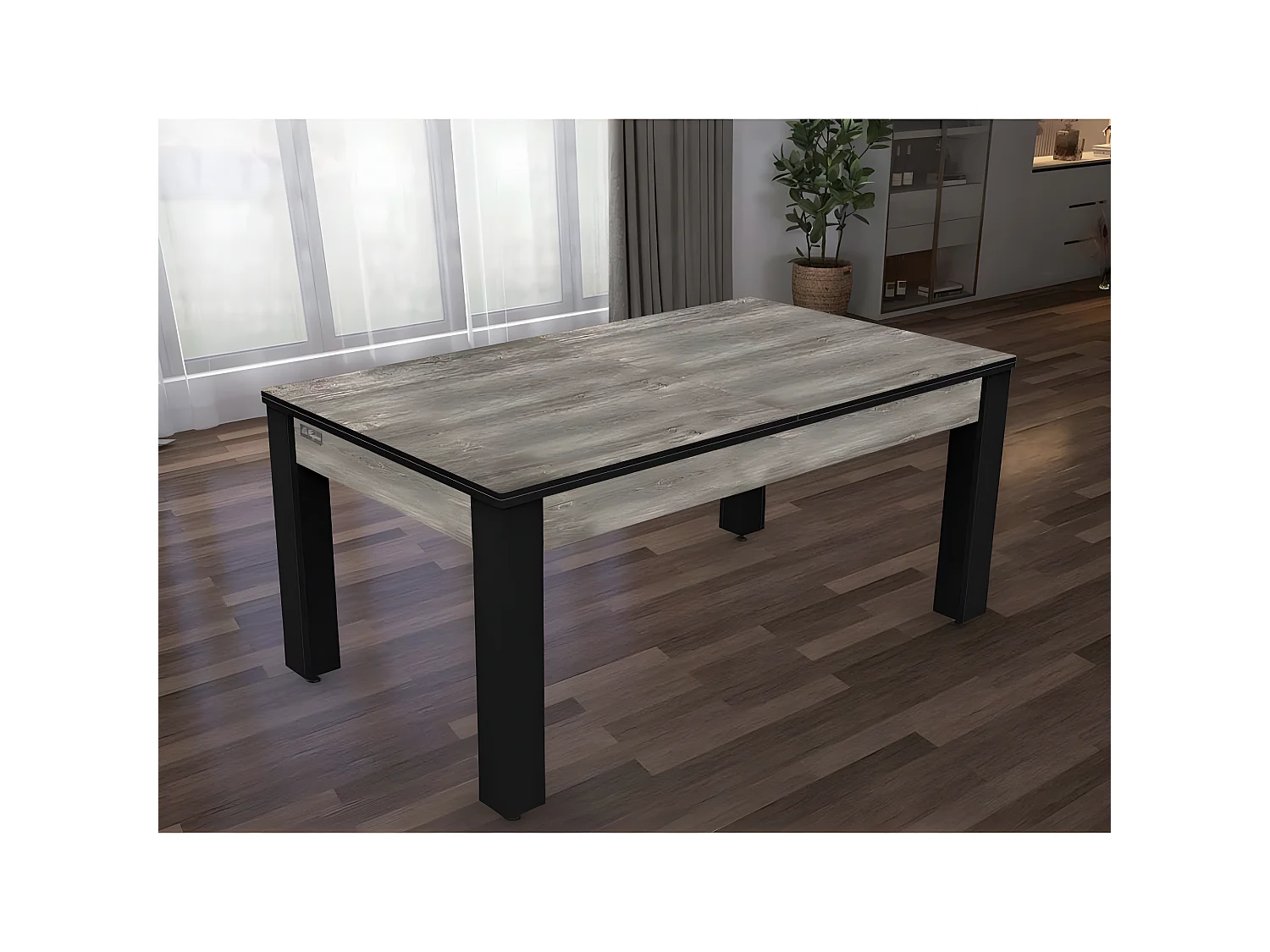 Billard convertible table 6 personnes Texas + plateau 2 en 1 dinatoire et Ping Pong