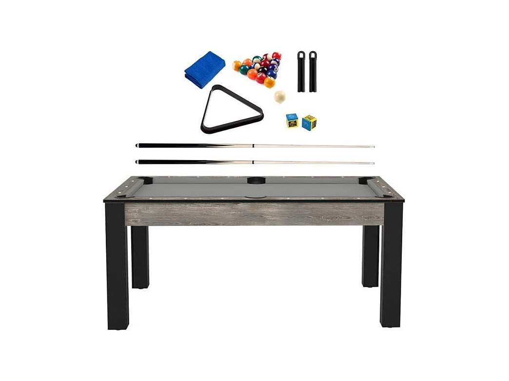 Billard convertible table 6 personnes Texas + pack accessoires Confort