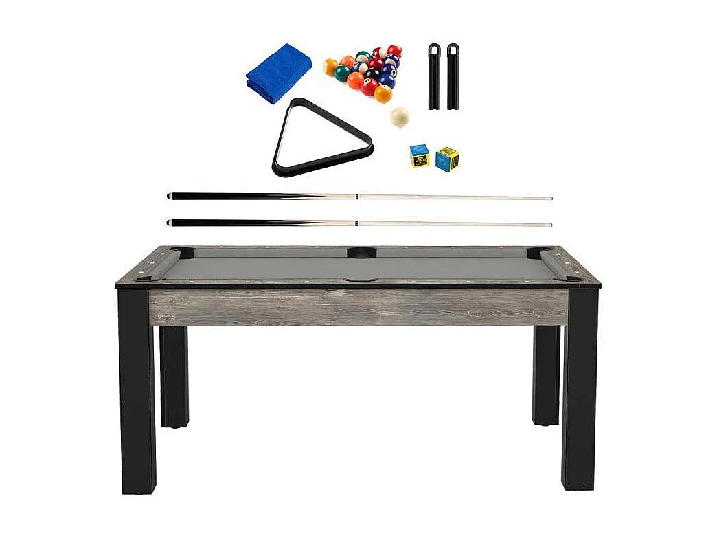 Billard convertible table 6 personnes Texas + pack accessoires Confort