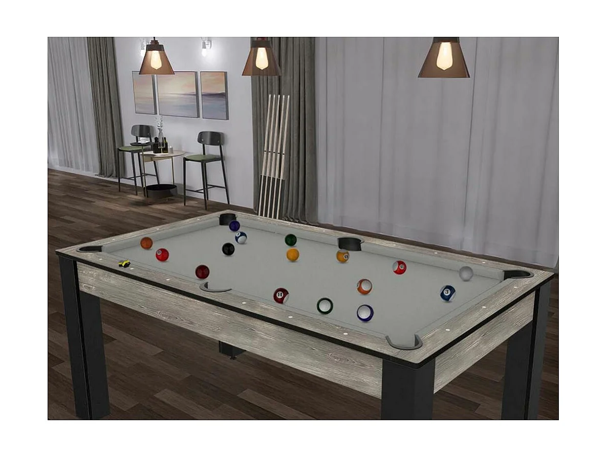 Billard convertible table 6 personnes Texas + pack accessoires Confort