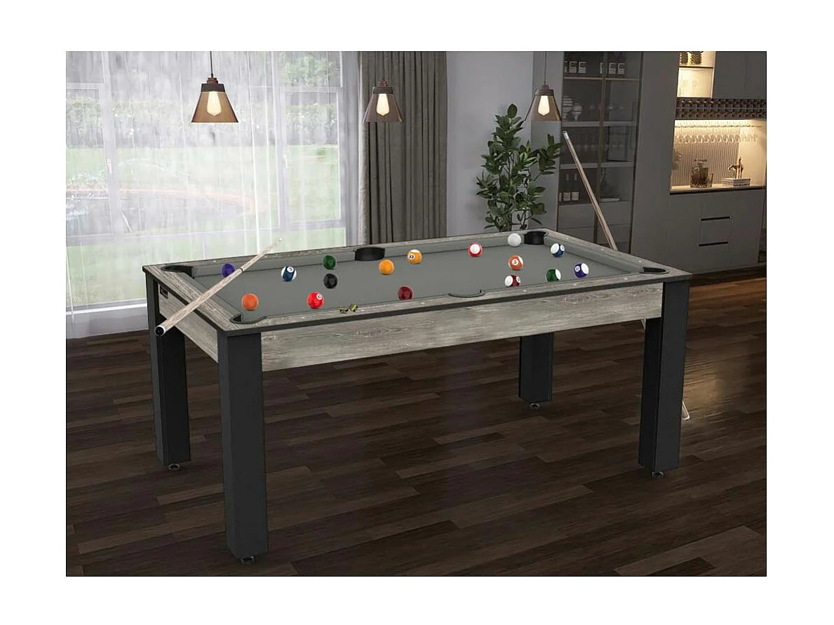 Billard convertible table 6 personnes Texas + pack accessoires Confort