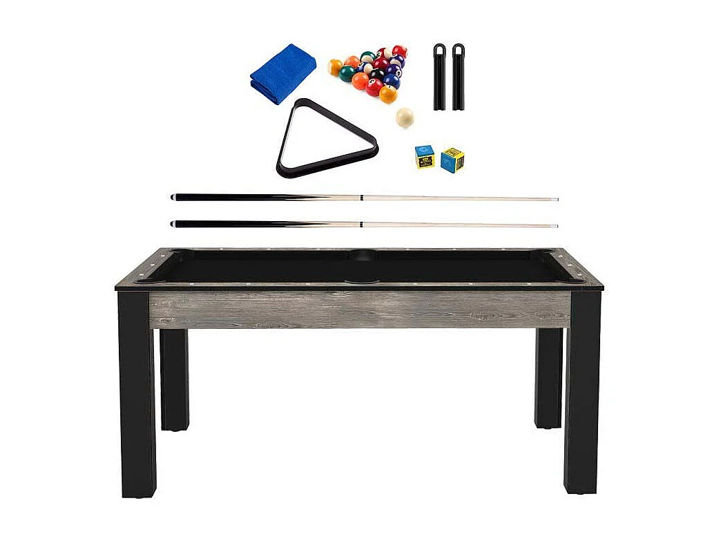 Billard convertible table 6 personnes Texas + pack accessoires Confort
