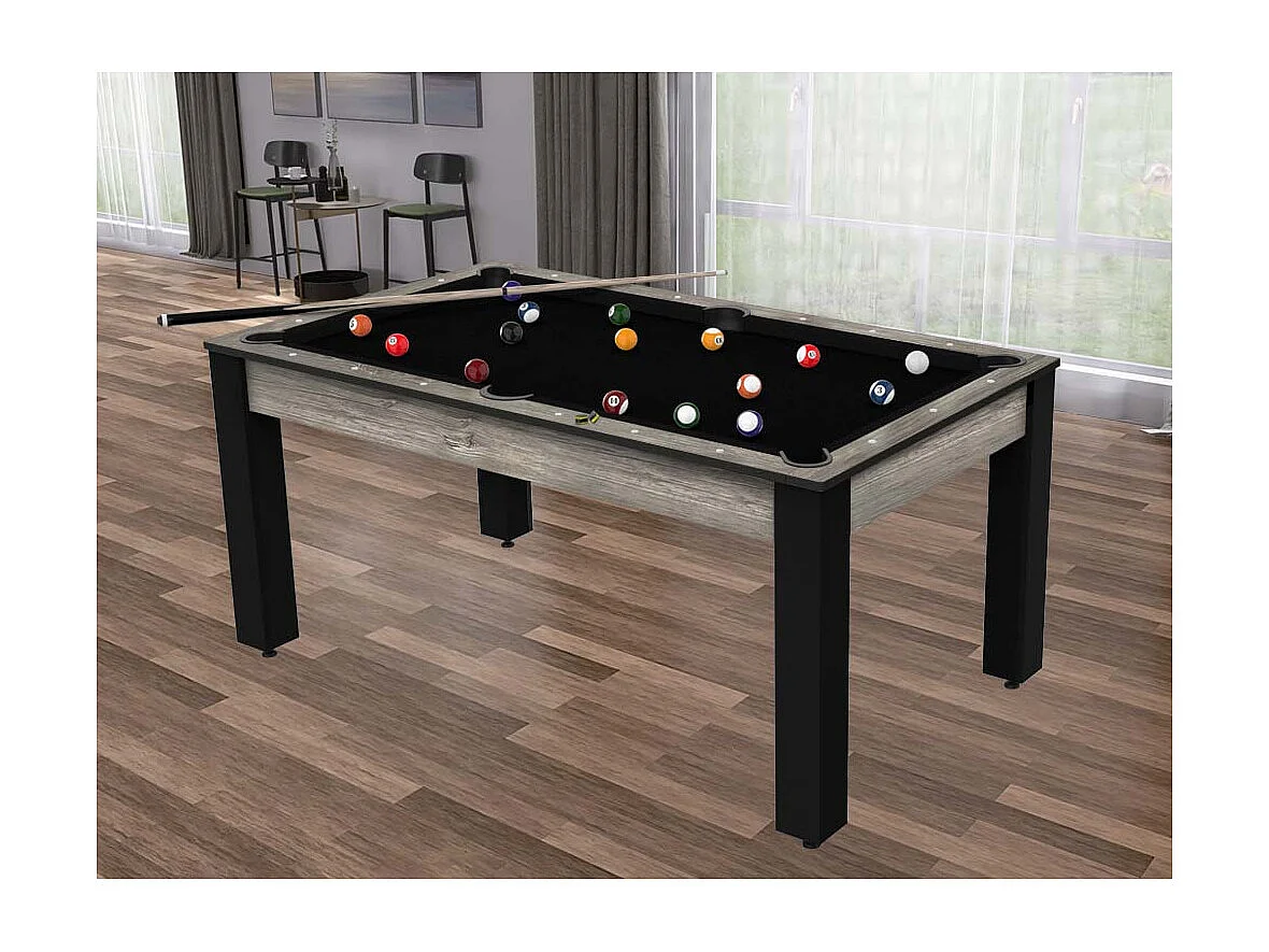 Billard convertible table 6 personnes Texas + pack accessoires Confort